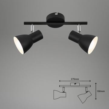 Briloner 10698891 - Bodové svítidlo 2xE14/25W/230V černá